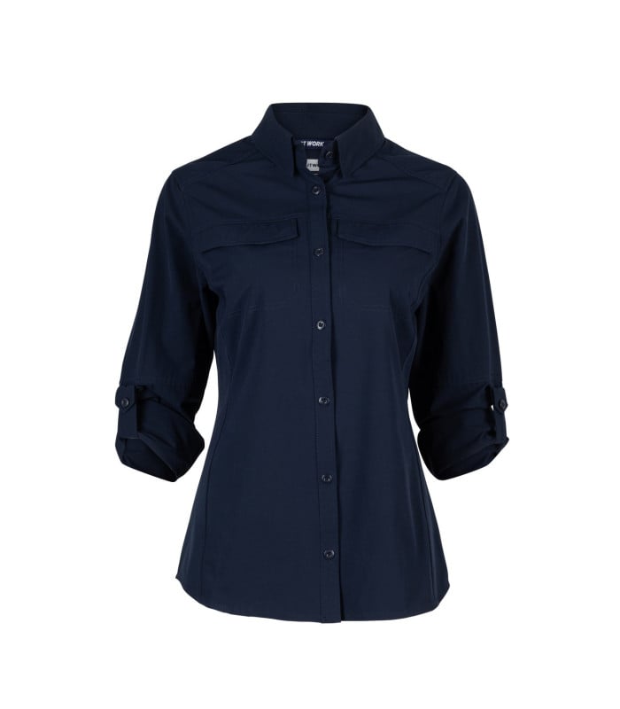 Blusa Abelia Manga Larga Mujer - Azul