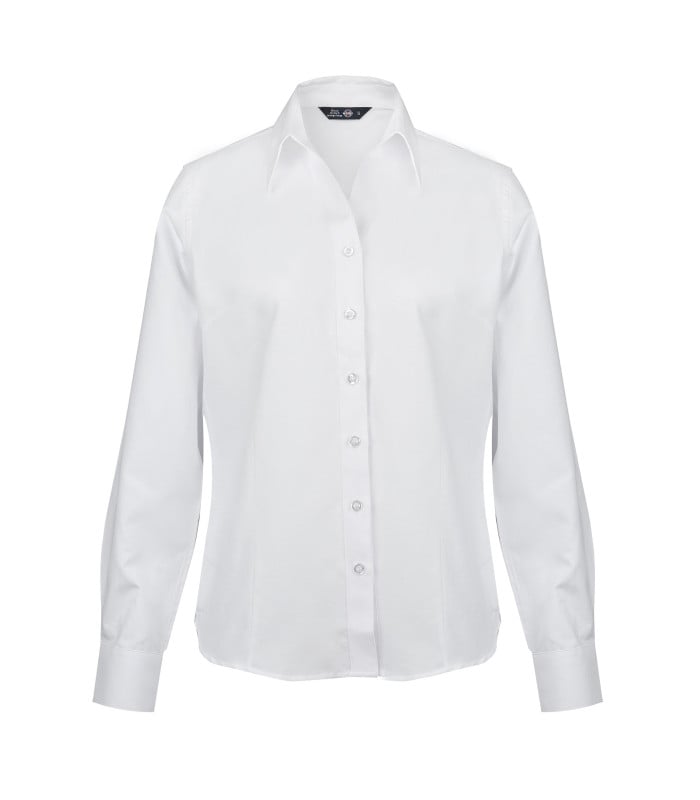 Blusa Oxford Classic Manga Larga Mujer - Blanco