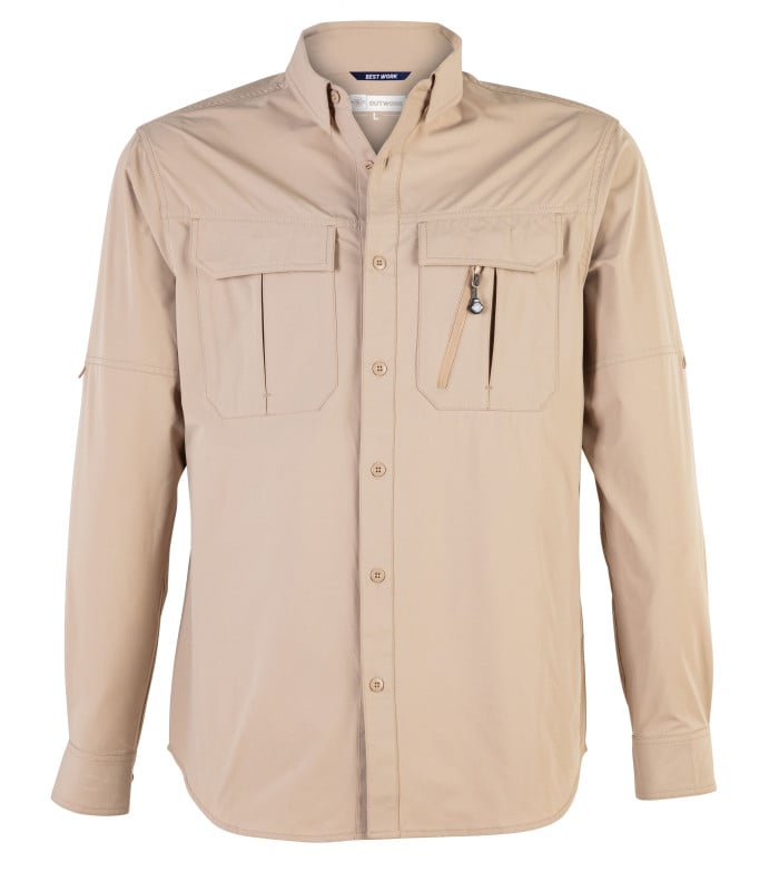 Camisa Abelia Manga Larga Hombre - Blanco