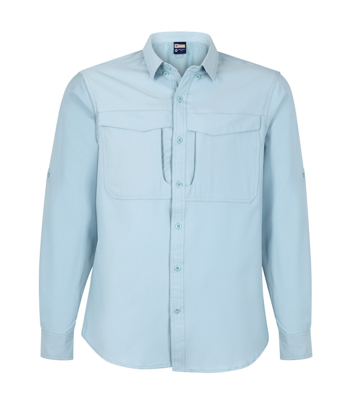 Camisa Outwork Salvia Hombre Manga Larga - Celeste Claro
