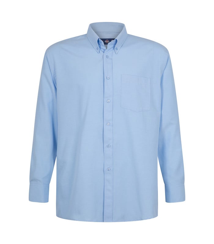Camisa Oxford Classic M/L con Bolsillo Hombre - Celeste Claro