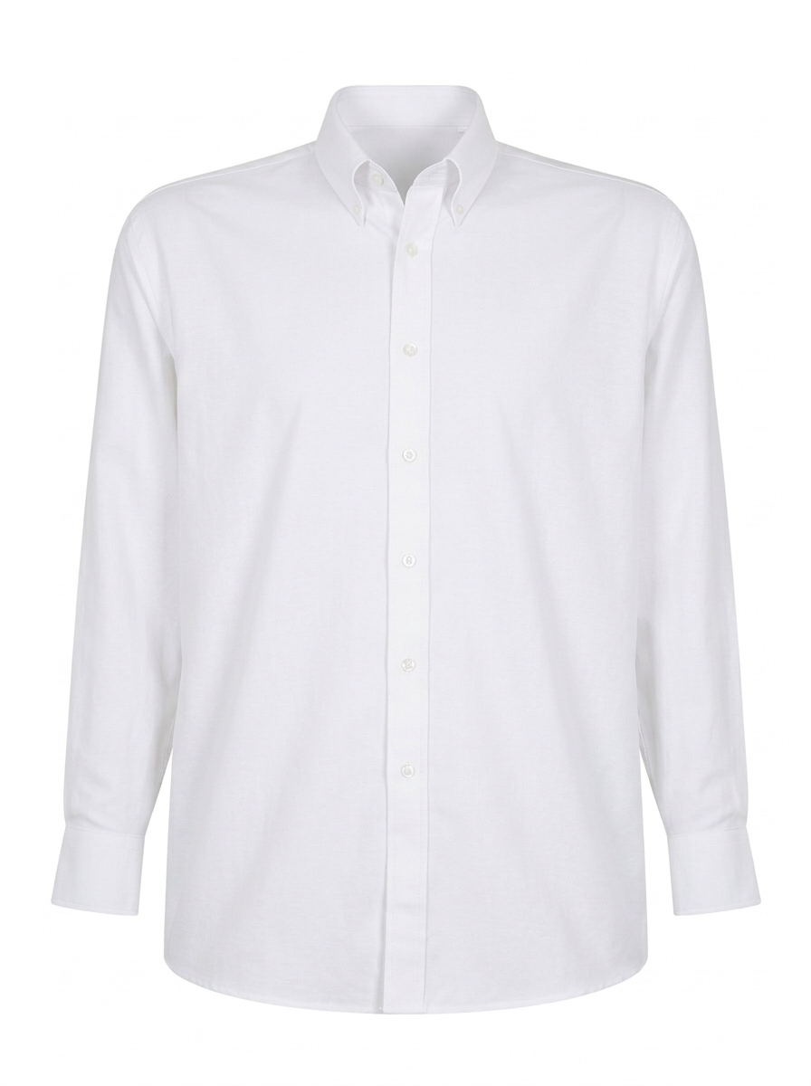 Camisa Oxford Classic Manga Larga Hombre - Celeste Claro