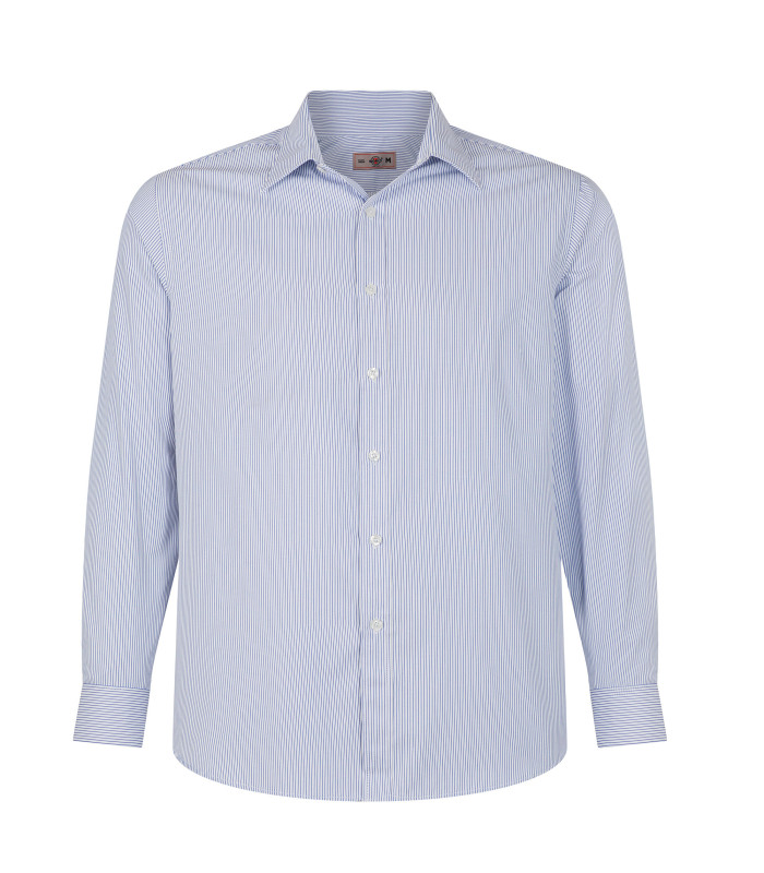 Camisa Trevira Urban Listado Manga Larga Hombre - Azul