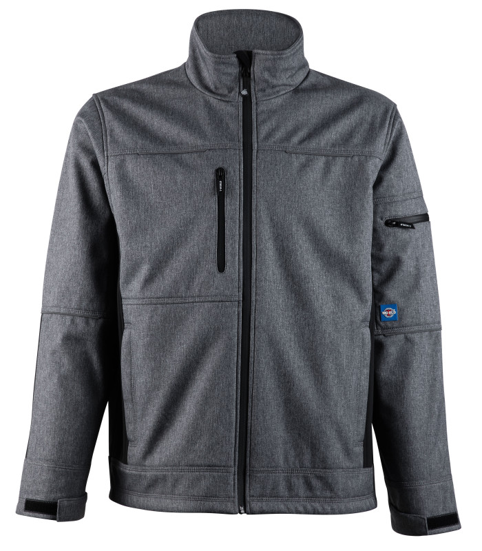 Chaqueta Free Action Line Expert Hombre Manga Larga - Gris Melange / Negro