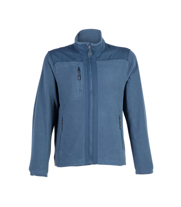Micropolar Tela Plana Manga Larga Hombre 100% Poliéster - Azul