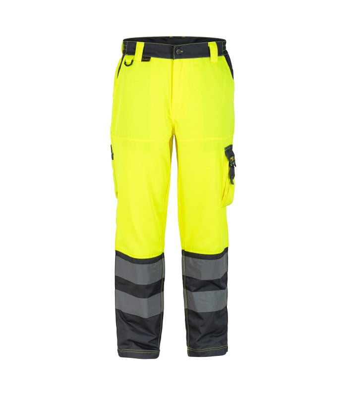 Pantalón Alta Visibilidad Bicolor Clase 2 Hombre - Amarillo Flúor / Azul Marino