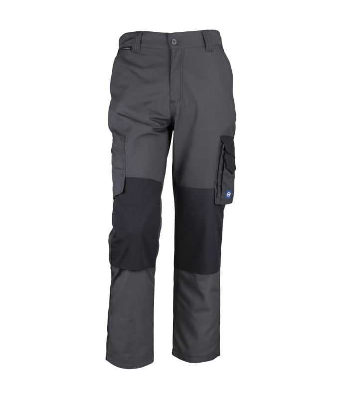 Pantalón Cargo Alerce Bicolor Rodilla Reforzada Hombre - Gris Oscuro / Negro