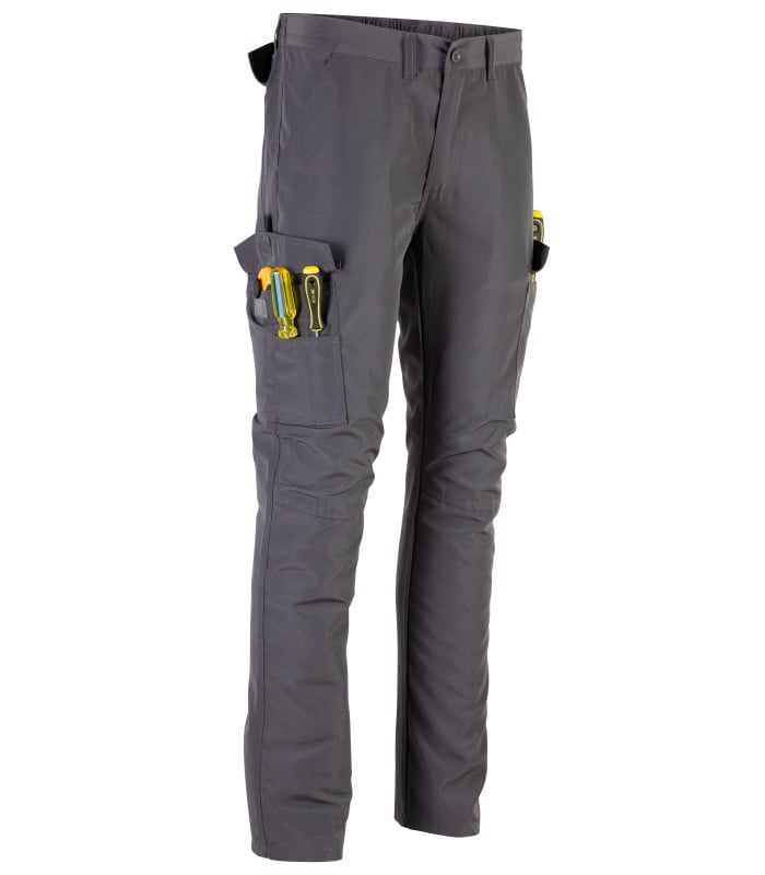 Pantalón Cargo Trabajo Poplin Hombre - Gris