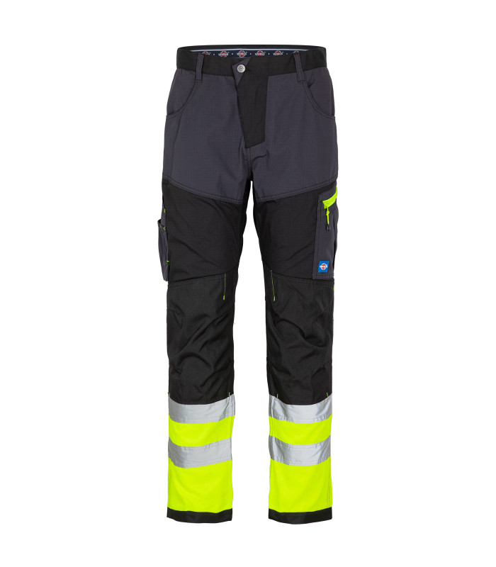Pantalón Resist Bicolor Hombre - Gris Grafito / Amarillo Flúor