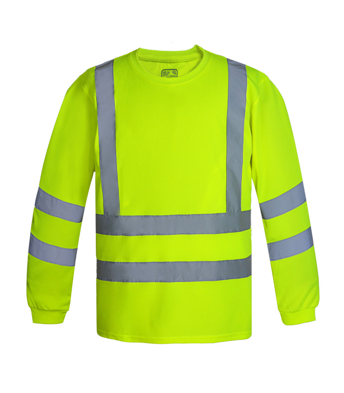 Polera Dryfit Manga Larga Hombre - Amarillo