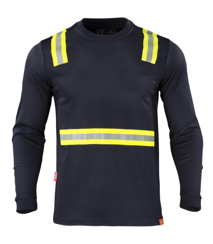 Polera Híbrida Dual Hi-Vis Manga Larga Hombre - Azul