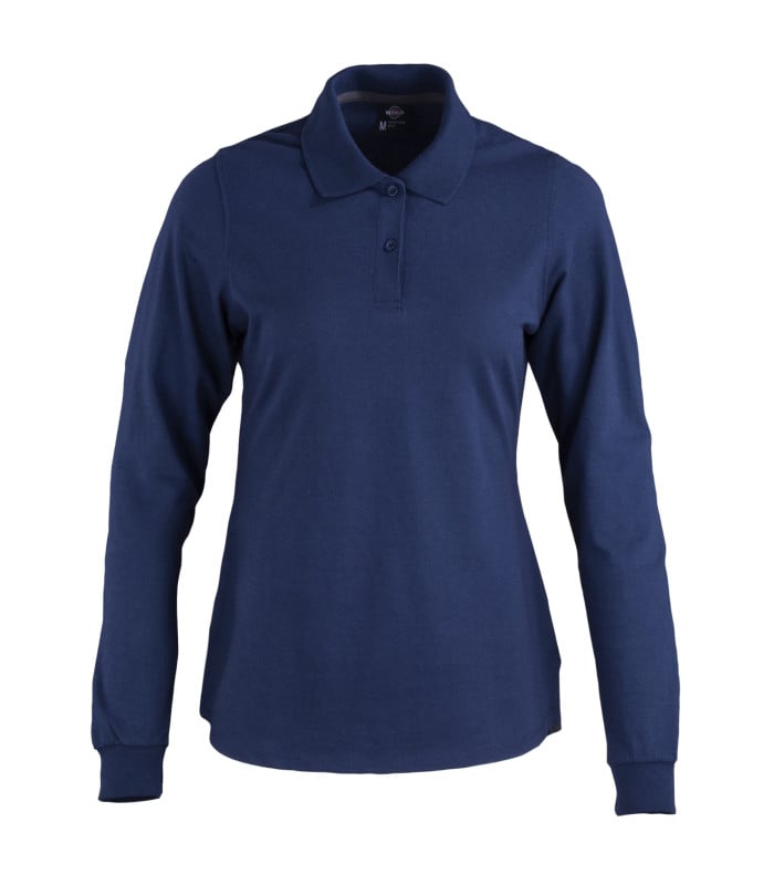 Polera Polo Dryfresh Manga Larga Mujer 60% Algodón 40% Poliéster - Azul