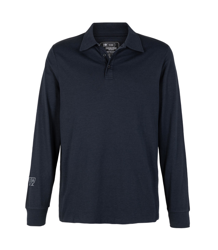 Polera Polo Ignífuga Antiestática Manga Larga Hombre - Azul