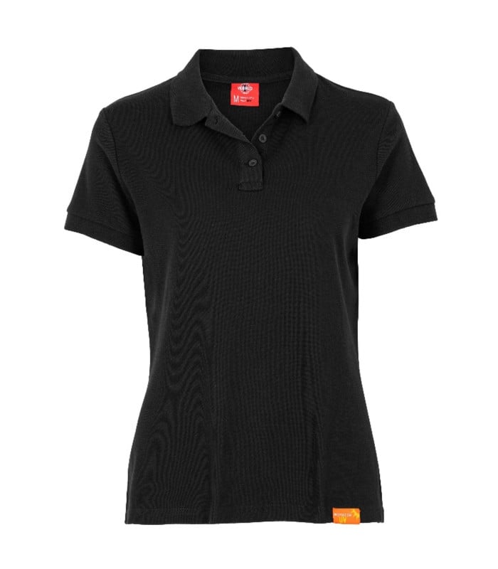 Polera Polo Piqué Clásica M/C Mujer (60% Algodón) - Negro