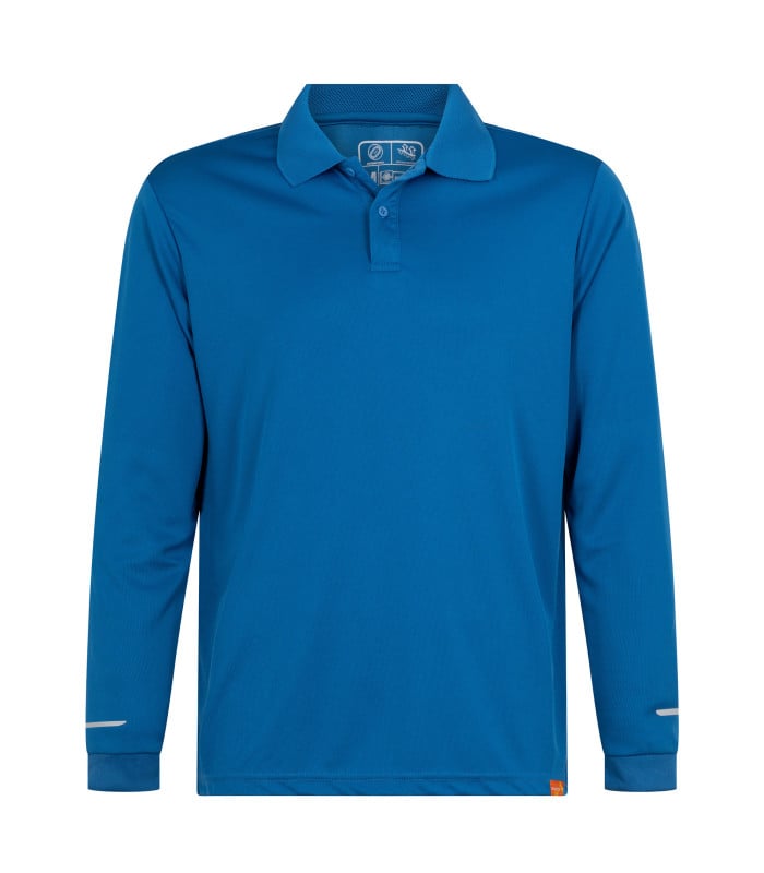 Polera Polo Workdry® Manga Larga Hombre - Azulino