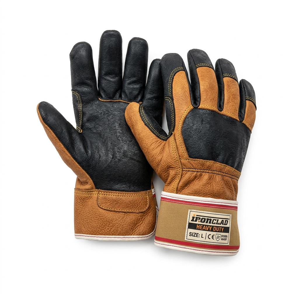 Guantes de Seguridad Cuero Cabritilla y Nitrilo Heavy Duty 